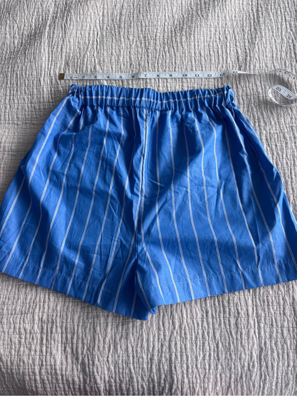NWT Sézane Nicolo Shorts in Blue Stripes Size 4/36 - Picture 8 of 8